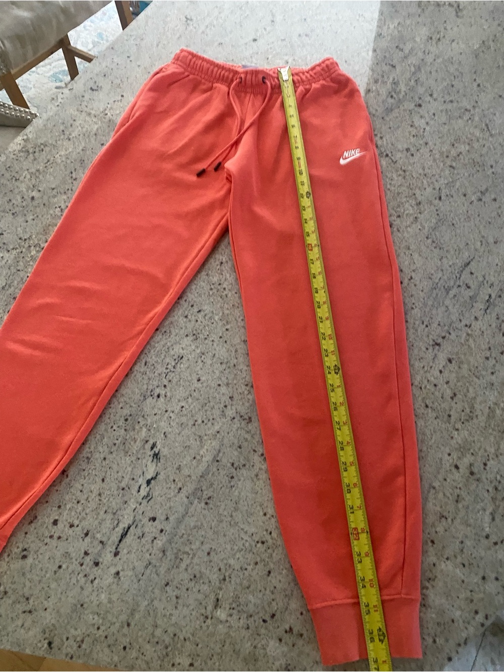 Nike Kids Coral-Red Sweatpants with Logo